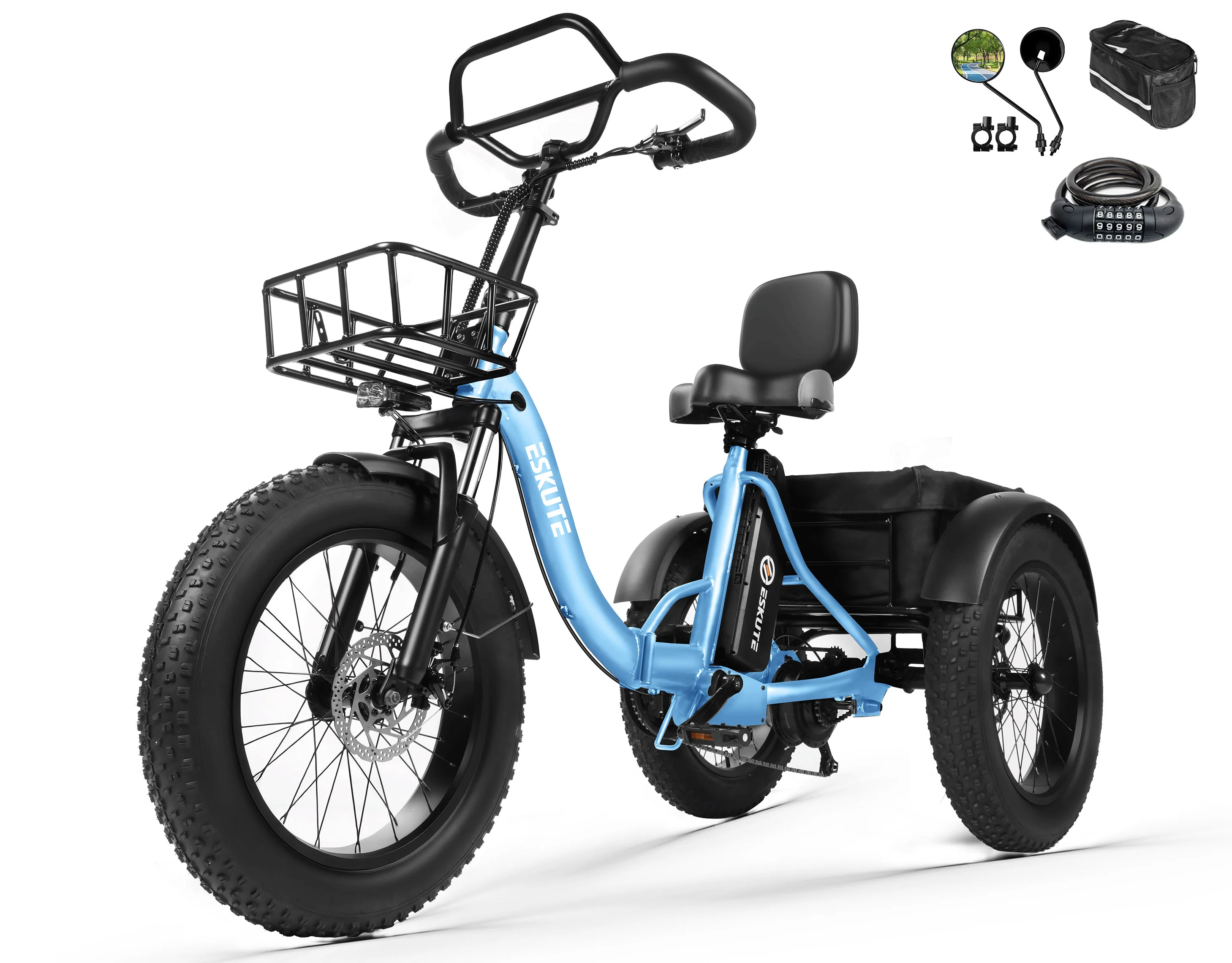 Eskute® T300Pro Folding Electric Trike - Image 20