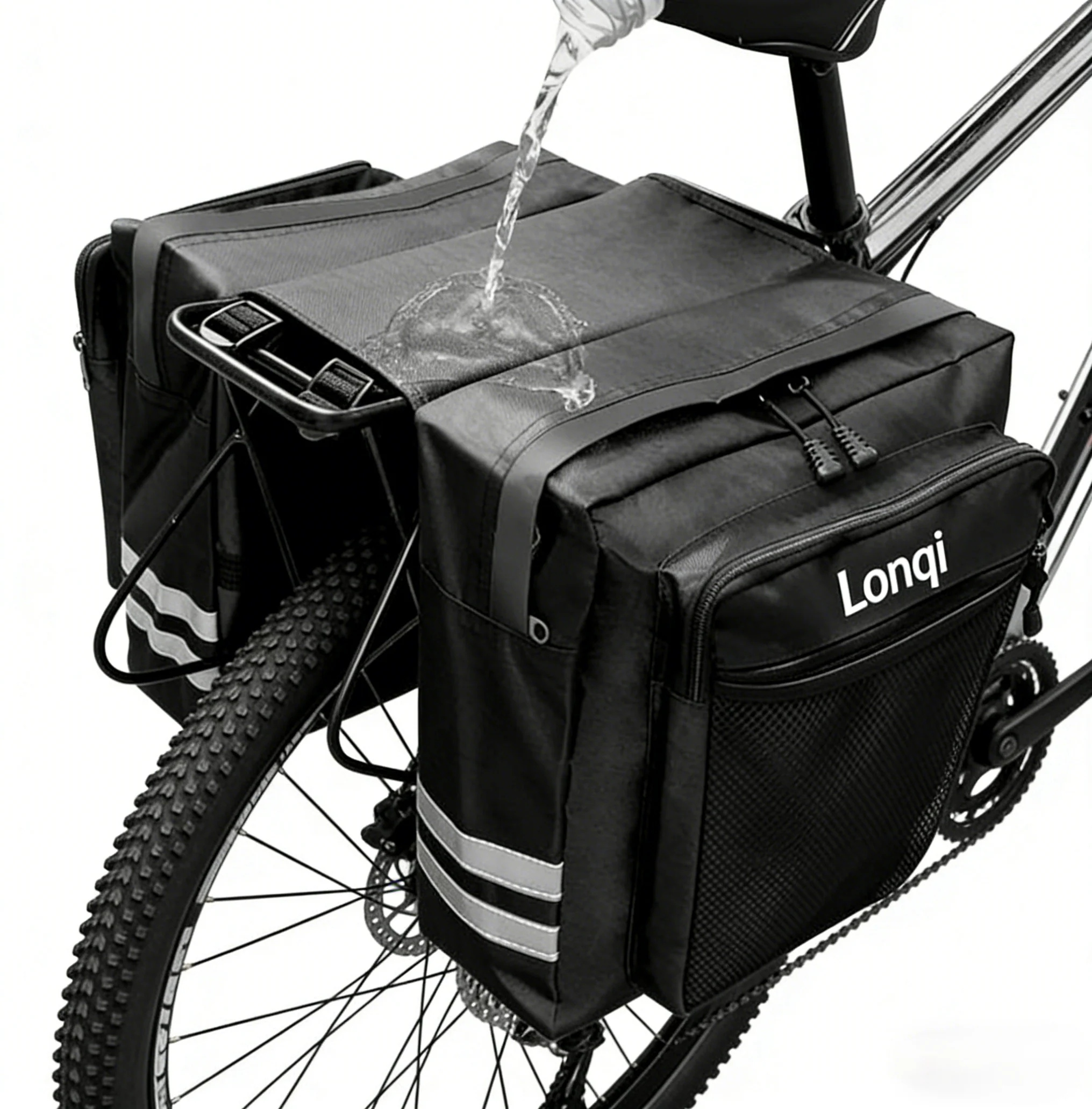 Lonqi Bike Rear Rack Double Pannier Bag