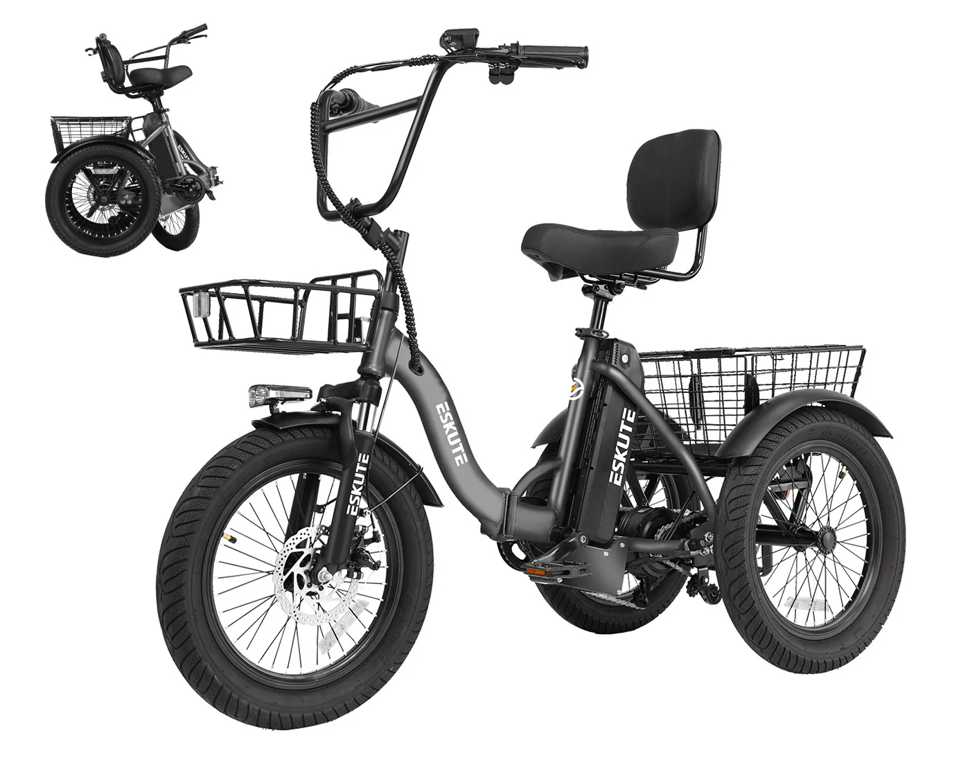Eskute® T300 Folding Electric Trike - Image 28