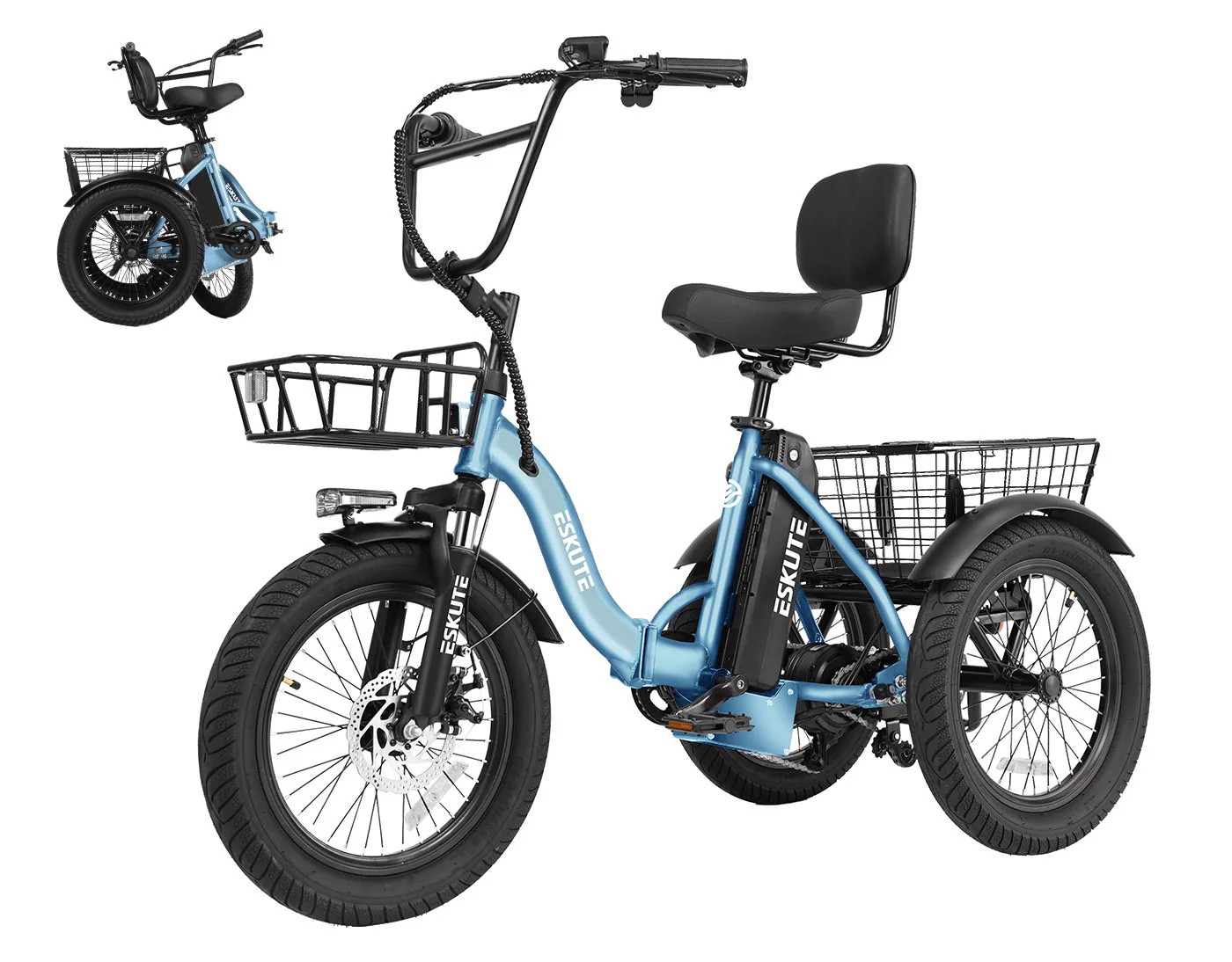 Eskute® T300 Folding Electric Trike - Image 29