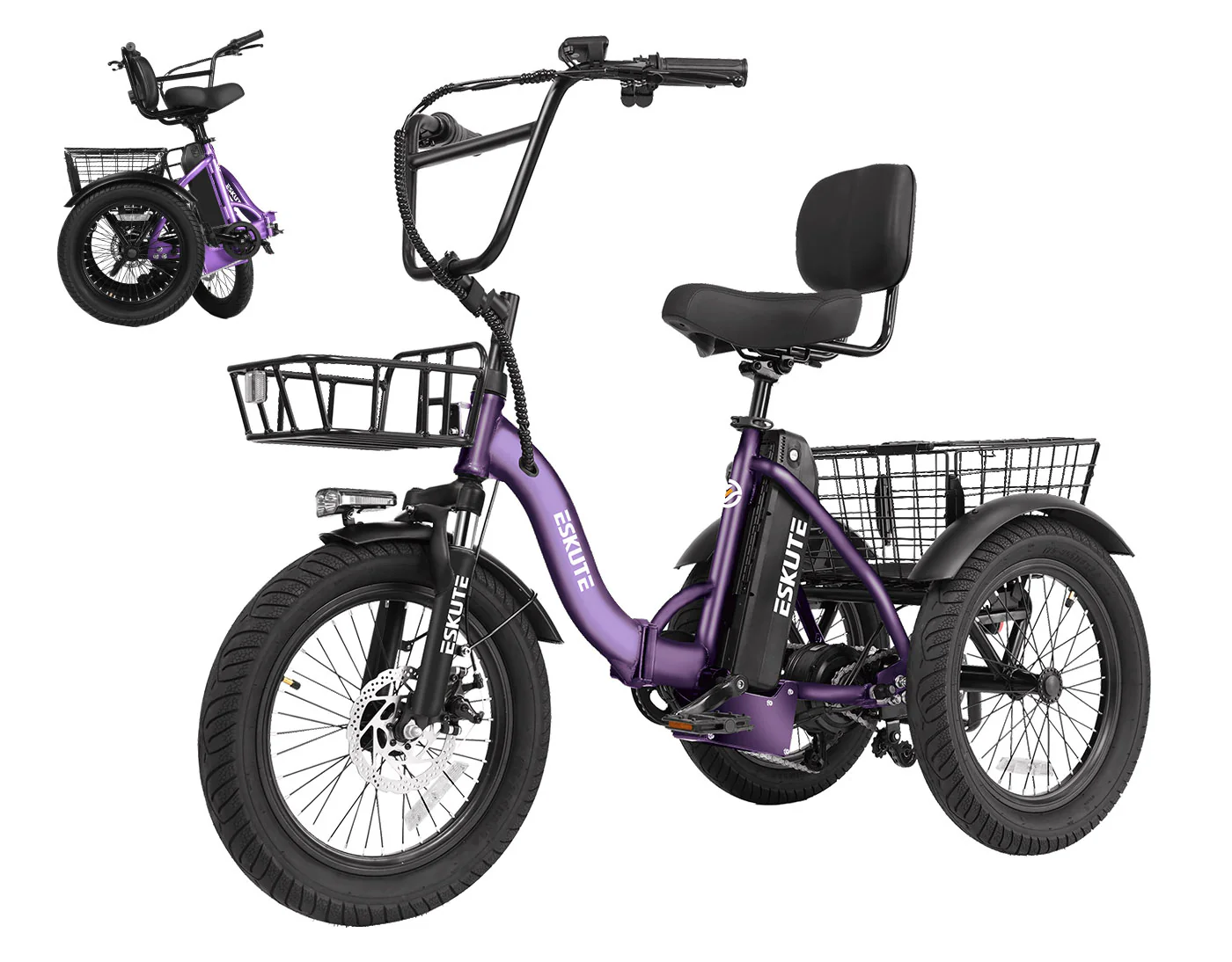 Eskute® T300 Folding Electric Trike - Image 30