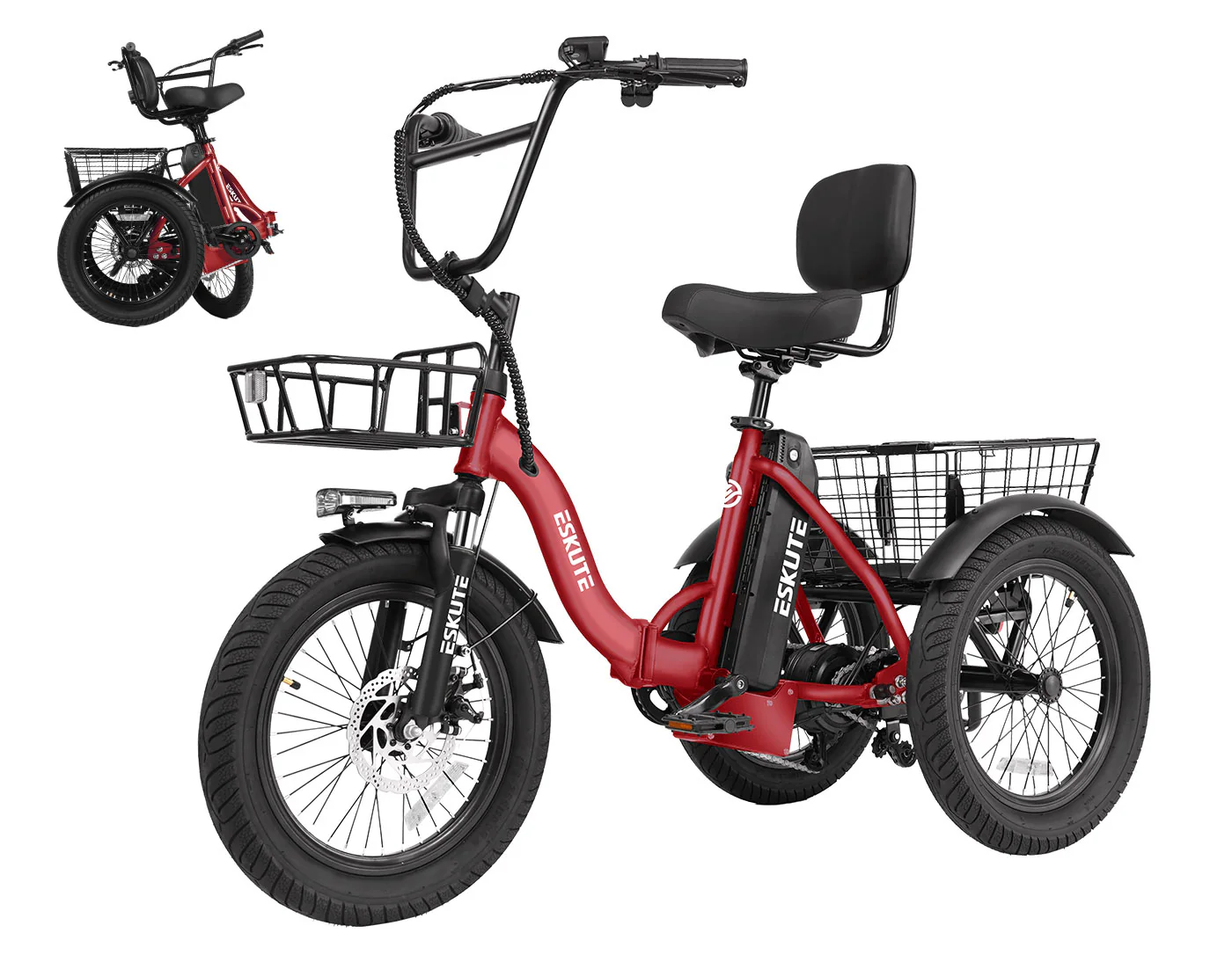 Eskute® T300 Folding Electric Trike - Image 33